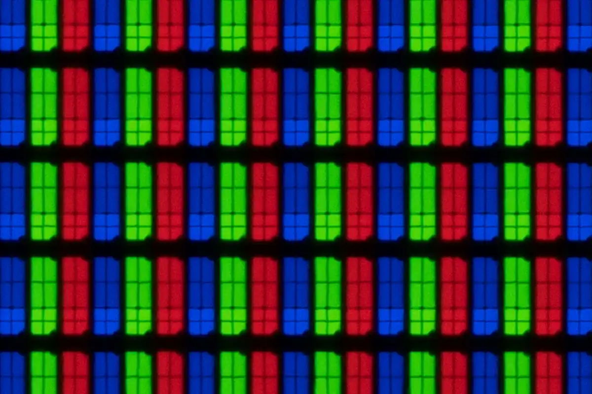 High Resolution Close Up of LCD Pixels