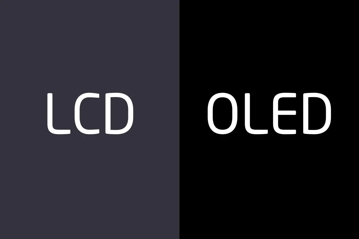 LCD vs OLED true black comparison