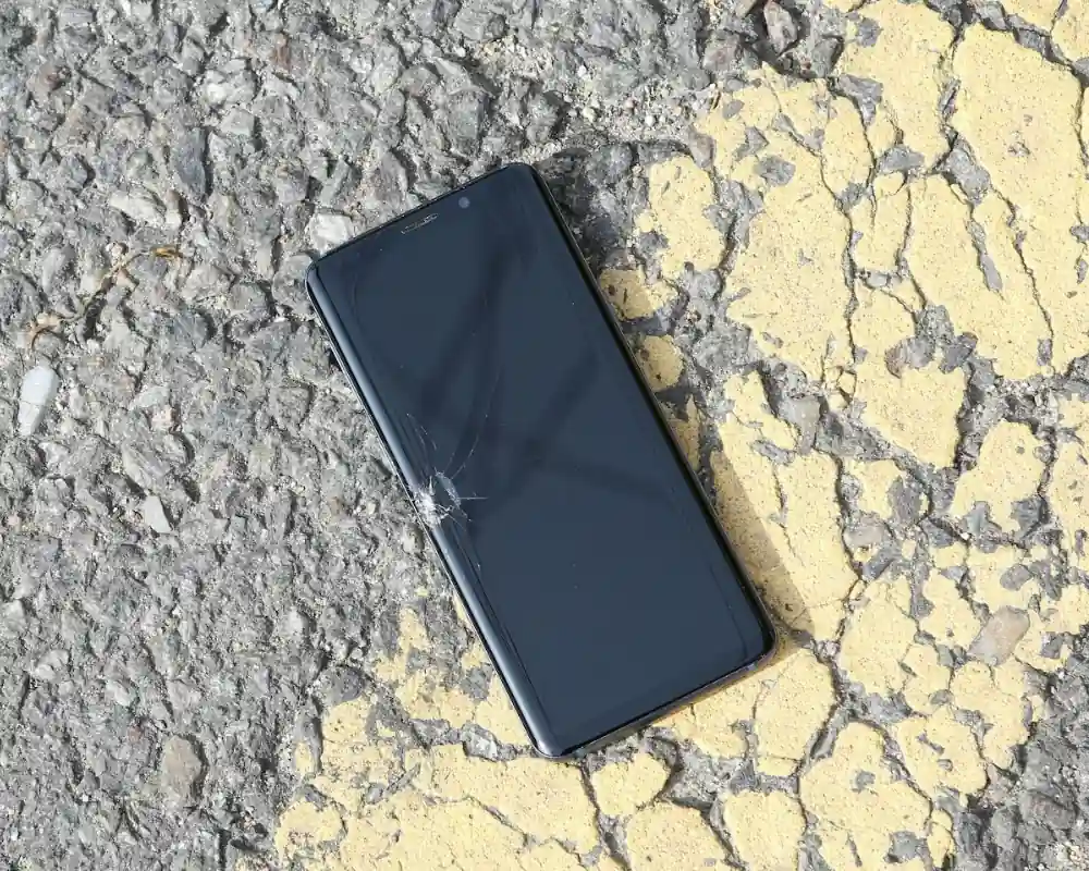 Cracked Samsung Galaxy phone